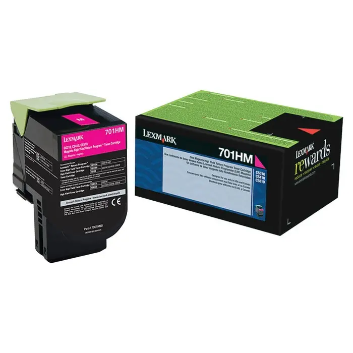 Warranty Included Lexmark Ink Toner Cartridge, 70C1HM0, Magenta
